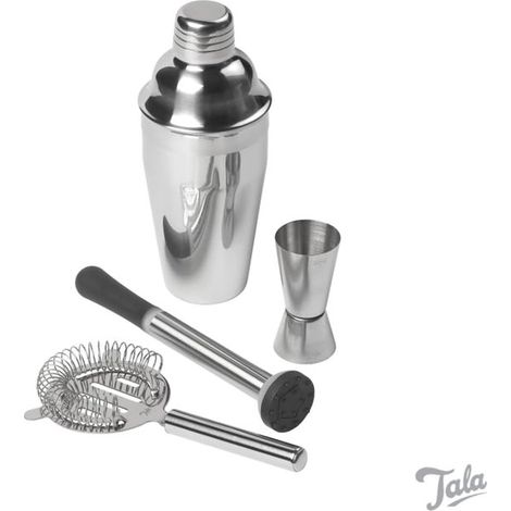 Doppio misurino per vino e cocktail in acciaio inox. Doppi misurini per il bar di casa. Misurini singoli e doppi, da 20 ml e 40 ml, color argento. (1/5)