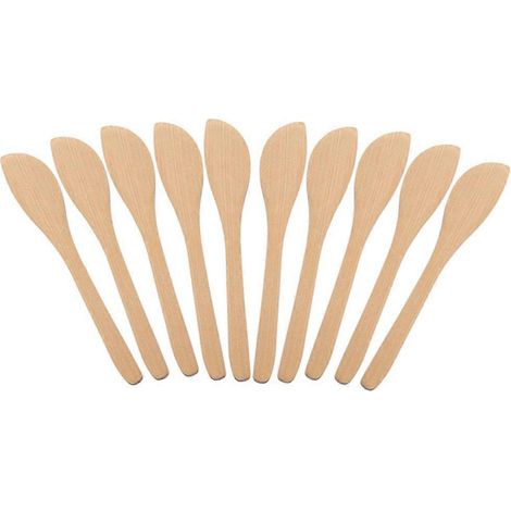 Lot de 10 spatules pour masques faciaux, manche ergonomique en bambou, ustensiles de cuisine (1/5)