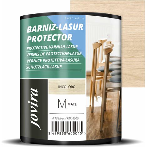 PINTURA Vernis Lasur Matt Protector à l’eau. Protège, décore et embellit tous les types de bois. 750 Millilitres, Incolore (1/5)