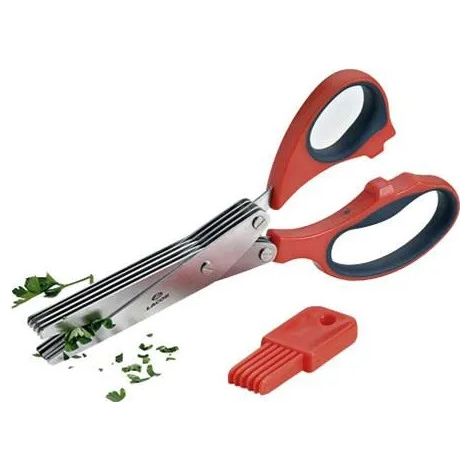 Küchenschere mit 5 Klingen und Reinigungsbürste