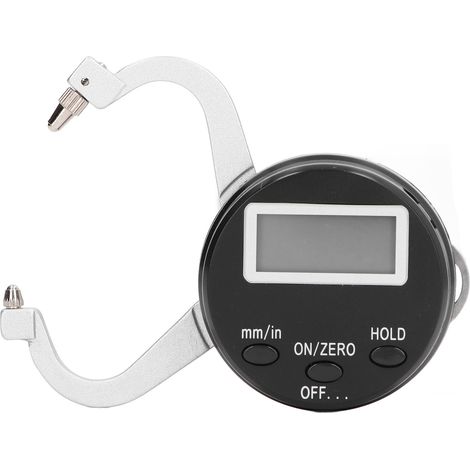 Jauge d'épaisseur numérique pour métaux, outil de mesure 0-25 mm avec bras doublement incurvé (1/5)