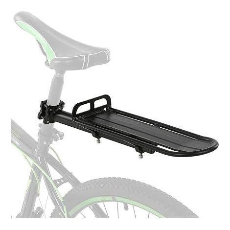 Lixada Bicycle Luggage Rack, Universal Bicycle Carrier Retractable Aluminum Alloy Bike Holder Bicycle Rear Post Rack Bicycle Bag Luggage Cargo Carrier Rack (1/5)