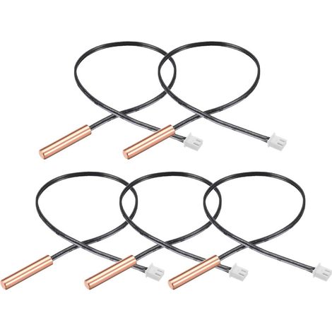 5Pcs 10K NTC Thermistor Probe 15.7 Inch Copper Sensitive Temperature Temp Sensor for Air Conditioner (1/3)