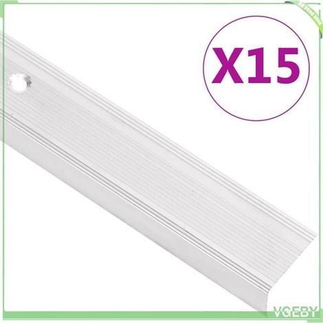 Nez de marche - 146732 - Aluminium - Insert antidérapant - Pack 15 x 90 cm (1/5)