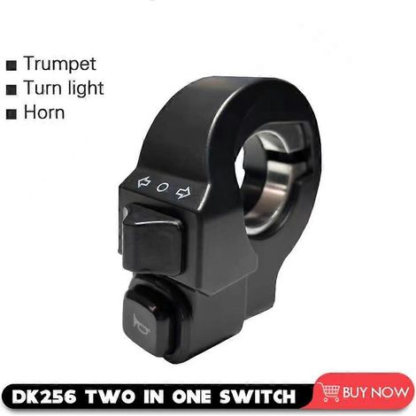 Accessoires de modification pour vélos électriques, VTT et scooters : klaxon et clignotants DK256 cinq étoiles, interrupteur deux-en-un (1/5)