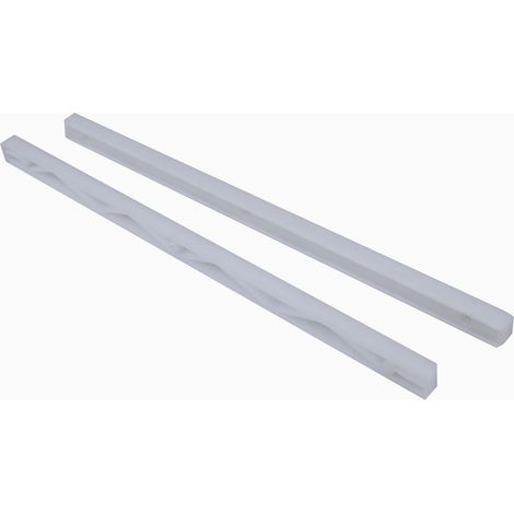 Guide per cassetto in plastica da avvitare - L. 340 x H. 16,5 mm. - bianco