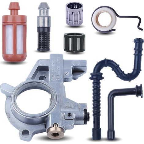 Kit de cojinetes para filtro de combustible y bomba de aceite con engranaje helicoidal para motosierra Stihl MS361 MS341 1135 640 3200 (1/5)