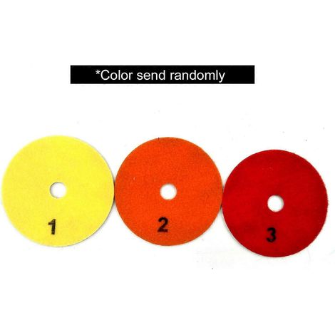 Lot de 3 disques de polissage 100 mm 4 pouces pour granit, marbre et béton - 3 étapes ponçage humide et sec (1/5)