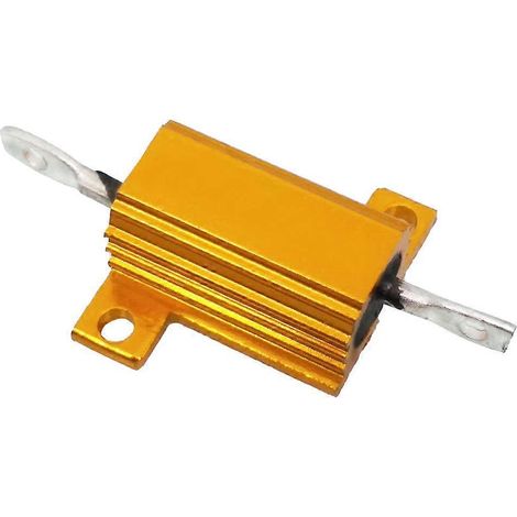 Résistances bobinées 10 ohms (10R), 10 W, boîtier métallique en aluminium (1/5)