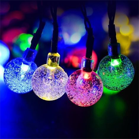 Guirlande Led Boules De Noël - 20 Ampoules - Chaîne Décorative Pour Arbre De Noël Porte Jardin - 300 Cm - Fonctionne Sur Piles (1/5)