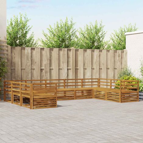 Sofagarnituren 9 pcs Natur Massivholz Akazie (1/5)
