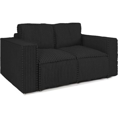 Sofa Designersofa 2-Sitzer VAJANA Stoff Tilia Schwarz (1/3)