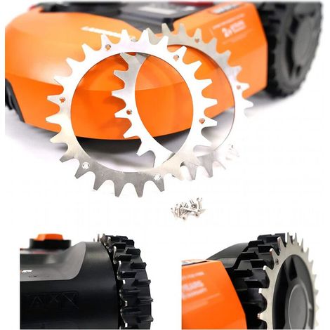 Roues de traction compatibles avec les robots tondeuses Worx Landroid - Type L 225 mm, lot de 2