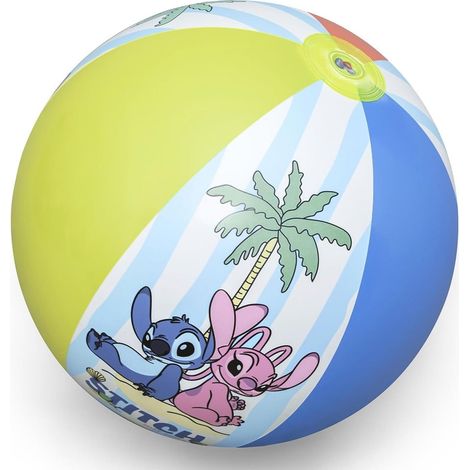TrAdE Shop Traesio - Pallone Gonfiabile Spiaggia Piscina Design A Spicchi Con Stitch Per Bambini 2+ Anni 9104t - (1/5)
