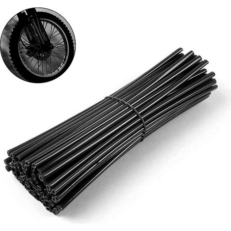 36 pièces Protège-rayons Motocross Noir - Enveloppes de Jantes pour Moto Tout-terrain, Kit de Protection (1/5)