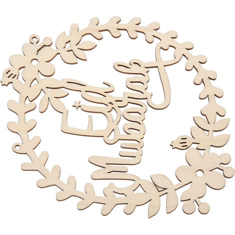 10 Ornements en Bois pour Ramadan - Pendentifs Décoratifs Eid pour Artisanat et Décoration Maison (1/5)