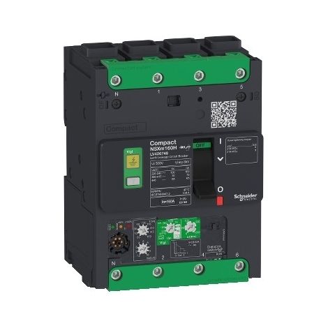 Schneider LV426706 Compact NSXm - Leitungsschutzschalter Vigi - 16KA - Micrologic 4.1 - 50A - 4P - Everlink