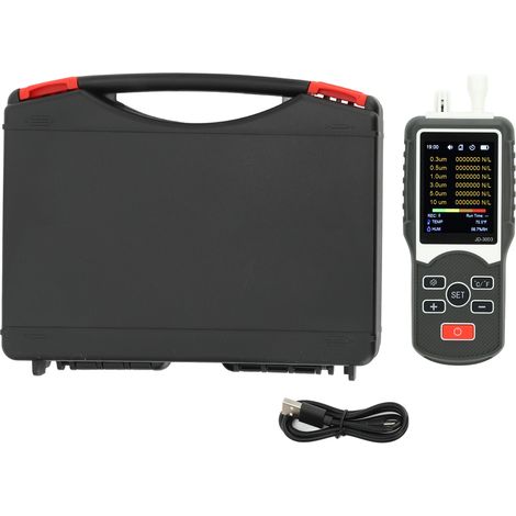 Compteur de particules de poussière professionnel Testeur de matière particulaire Moniteur de qualité de l'air pour intérieur et extérieur (1/5)