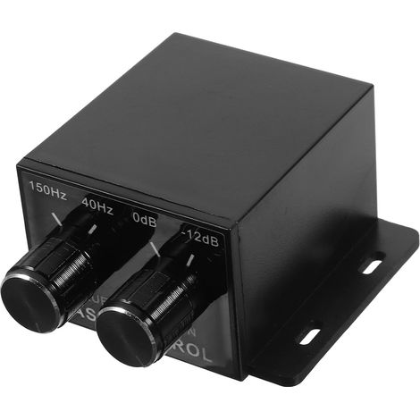 Bouton de Basses Contrôleur de Volume en ABS Noir et Ajusteur de Basses pour Expérience Sonore Améliorée pour Amplificateur Audio Voiture (1/5)