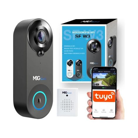 Interphone vidéo noir MBG line SF W3