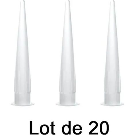 Lot de 20 buses embout rond pour cartouches - Teroson