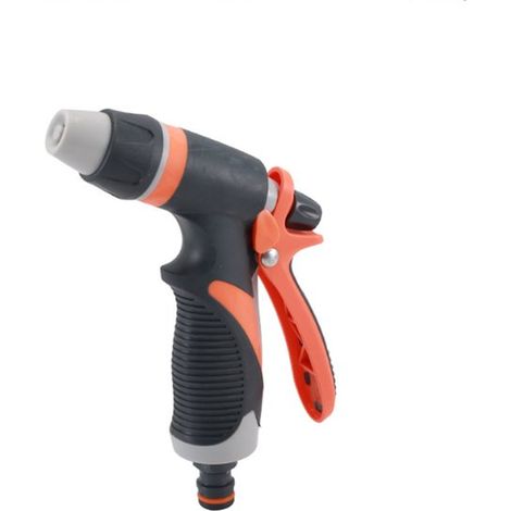 Pistola pulverizadora de jardín con boquillas ajustables, bruma suave para plantas, chorro potente para patios y terrazas. (1/4)