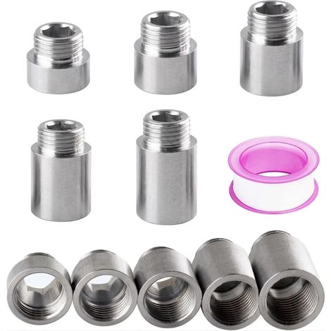 5 Pièces Raccord De Rallonge En Laiton, Rallonge De Robinet En Laiton 10mm,15mm,20mm,25mm,30mm, Rallonge De Robinet 1/2 Pouce, Rallonge Filetée Pour Plomberie Eau Potable Et Chauffage (1/5)