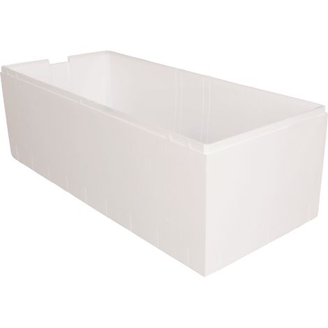 Calmwaters® Wannenträger 180 x 80 cm Modern Small 2, Passend für Rechteck-Badewanne 180x80 cm, Styroporträger, Schall- und wärmedämmend, Direkt verfliesbar, Badewannenträger in Weiß, 03AX3356 (1/5)