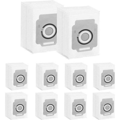 Lot de 10 sacs à poussière de rechange pour aspirateur iRobot Roomba i7, i7+, i3, i3+, i6, i6+, S9 et S9+, jetables grande capacité. (1/4)