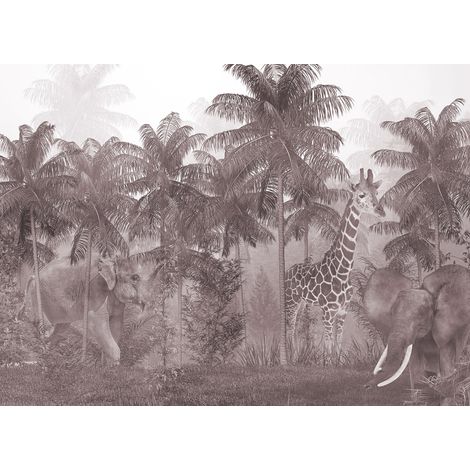 Papier peint panoramique - Animaux de la Jungle - 130 cm x 95 cm (1/2)
