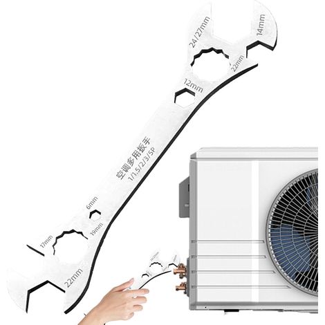 Outil De Service Pour Systèmes Portable, Multifonction, Robuste, Résistant Clé d'installation de climatisation Pour Appartements En Location, Cuisines, Maisons, Hôtels, Dortoirs, Etc. (1/5)