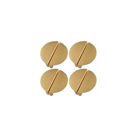 8 pcs Poignées de tiroir en or champagne, poignées de tiroir en demi-lune de 6.4cm or (1/5)