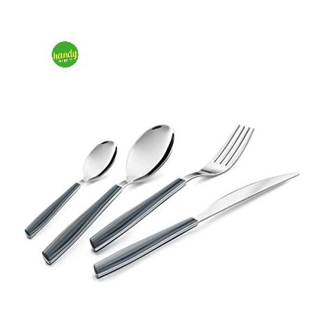 Cucchiaio da tavola brio EME Posateria colore grigio scuro/cromo 20 cm