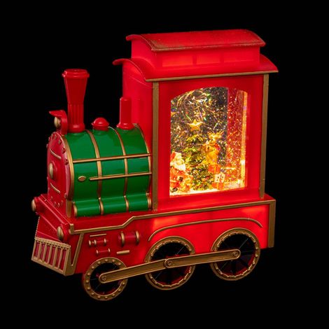 Decorazione interna treno rosso h22 cm 2 led bianchi caldi alimentati a batteria - Feeric lights & christmas (1/2)