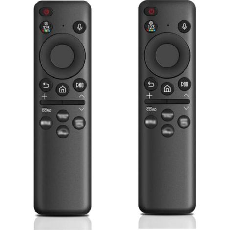 Télécommande de remplacement Samsung BN59-01432A, télécommande vocale solaire universelle pour Smart TV Samsung avec 4 touches de raccourci, noire 2pcs (1/5)