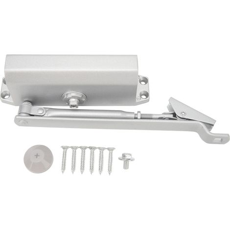 Ferme-porte automatique hydraulique en alliage d'aluminium 45-64,5 kg, vitesse réglable, amortisseur hydraulique, butée de fermeture réglable pour la maison (1/5)
