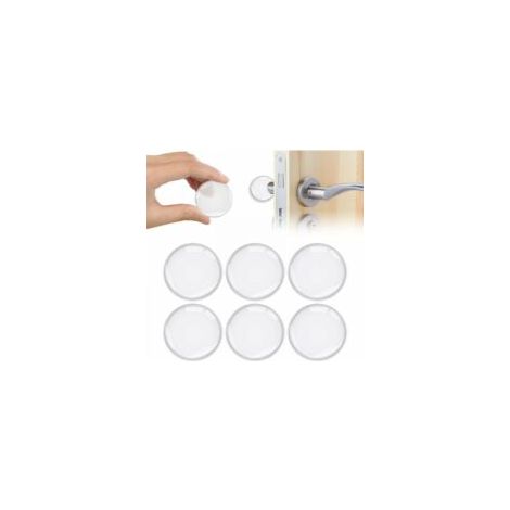 6PCS butoir de porte en silicone auto-adhésif, butoir de porte solide pour armoire, cuisine, salle de bain et portes de bureau.