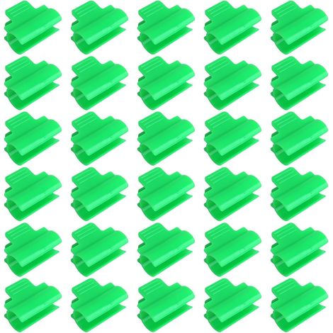 Clips de plástico para invernaderos (30 unidades), clips para invernaderos de jardín, clips para películas, fijaciones, abrazaderas para plantas, redes, túneles y marcos de sombra (1/5)