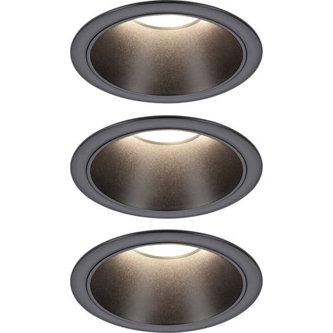 Paulmann Cole spot encastré noir mat 88 mm diamètre