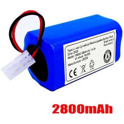 Accessoires pour robot balayeur : batterie lithium-ion rechargeable 14,4 V, 2 800 mAh