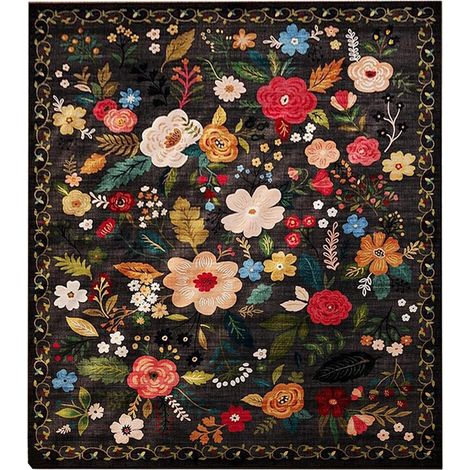Boho Area Rug, Non-Slip Soft Mat, Flower Design with Washable, Large Playroom Mat with Texture, Home Decor, Living Room Rug for Indoor Use 230x160cm/90.55x62.99 inches/7.5x5.2 FT (1/5)
