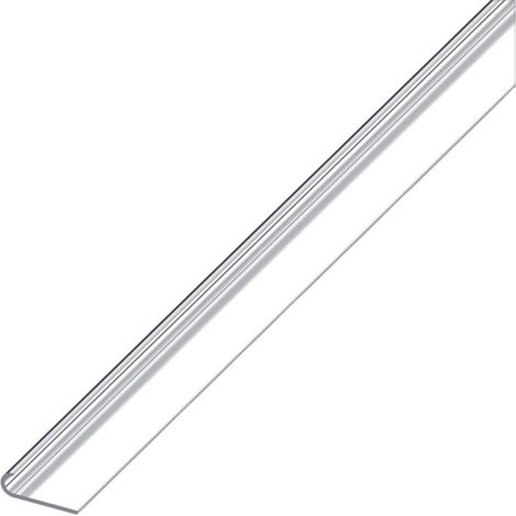 Alfer Profilo Per Bordi Unghietta Alluminio Argento Cromato Mm. 18X5,8X1 Mt. 1 - 5 Pz
