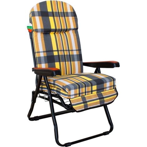 Chaise Longue Relax inclinable avec rallonge troisième Pied et Coussin (1/5)