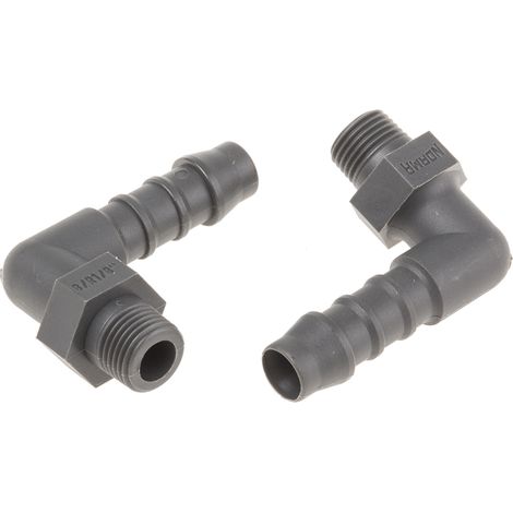 RS PRO Mâle Coude 1/8pouce, BSP 1/8" mâle, en Nylon ( Prix pour Paquet de 5 )