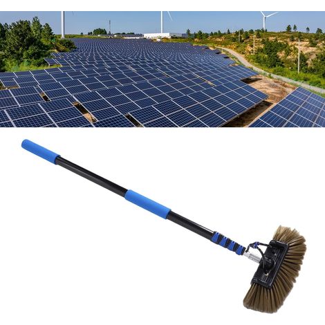 Water-Powered Solar Panel Cleaning Kit, 4.8M Telescopic Pole, Heavy-Duty, Durable, Water-Powered Washing Kit for High Roofs and Windows, Adjustable Angle Brush (1/5)
