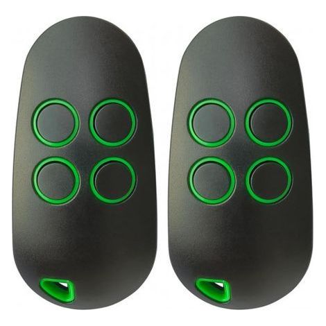 2 télécommandes pour porte de garage, 433,92 MHz, code tournant (le code change à chaque transmission), 4 canaux, double bande 433,92 MHz et 868,35 MHz (fréquence standard : 868,35 MHz) (1/4)