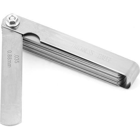 89 mm Edelstahl-Fühlerlehre, metrischer und Zoll-Scale, Schweißnahtprüfwerkzeug 0,04–0,88 mm (1/5)