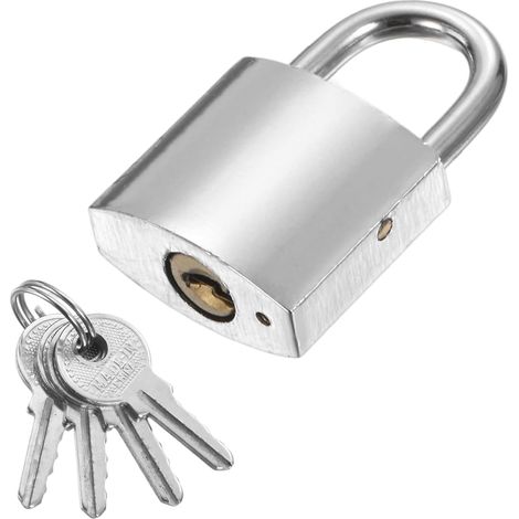 13/16 Pouce (20mm) Serrure Renforcée, 1Pc Cadenas Sécurité En Acier Allié Avec 4 Clés Pour Porte Entrepôt Conteneur D'transport Porte De Stockage Fenêtre (H:35mm) (1/5)