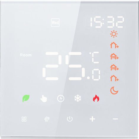 Termostato inteligente digital programable con pantalla táctil LCD para calefacción por suelo radiante, controlador de temperatura, termostato digital inteligente de pared, W-3, 3A, para calentamiento (1/5)