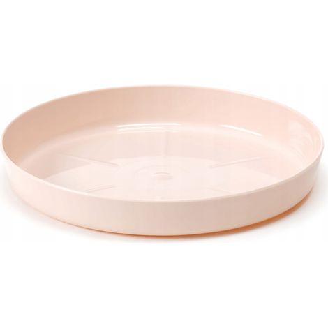 Sottovaso in plastica beige chiaro, 12,6 x 1,8 cm. (1/3)